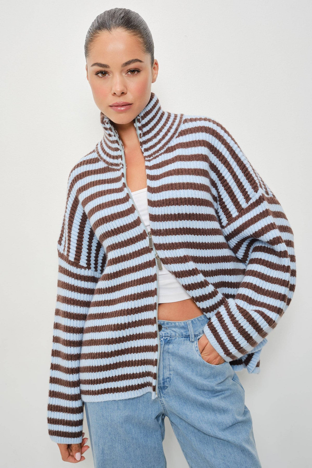 Lyla Mock Neck Cardigan